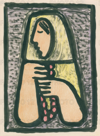 Woman with a rosary, around 1933.