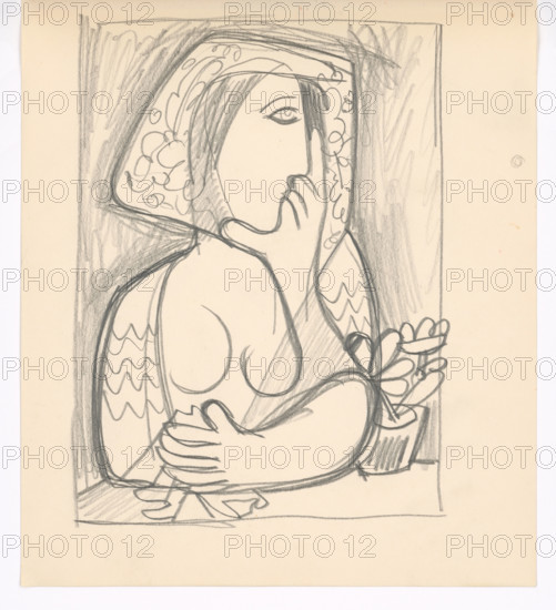 Woman with a flower pot, 1938.