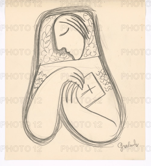 Woman with a prayer book, 1938.