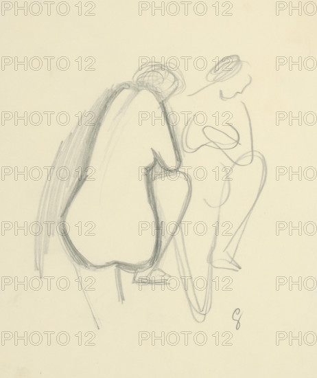 Two female nudes, 1936-1937.