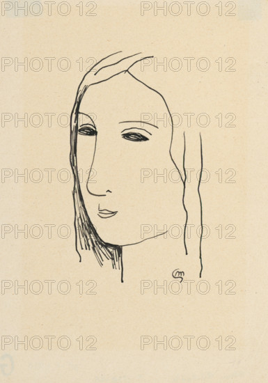Girl's head, 1928-1929.