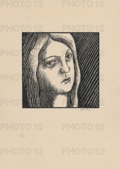 Woman's head, around 1925.