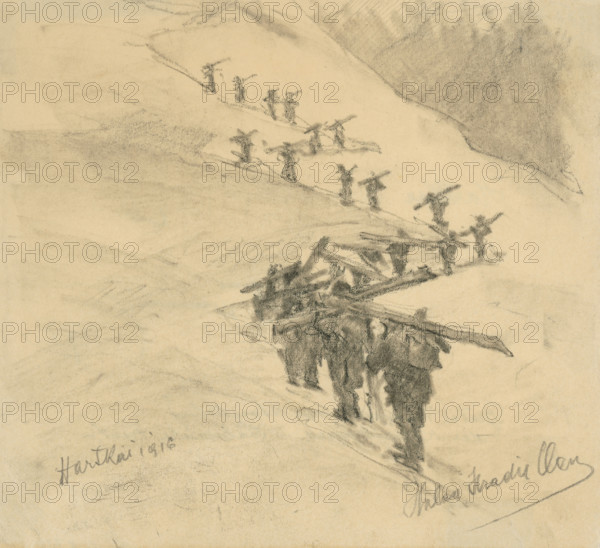 Transportation of boards and exchange of battle groups, 1916.