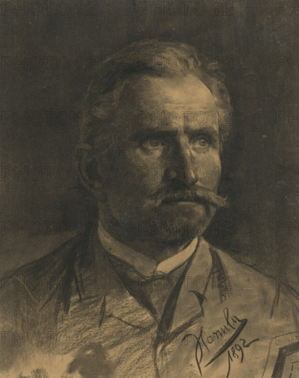 Study of a Man's Head with a Beard and Moustache, 1892.