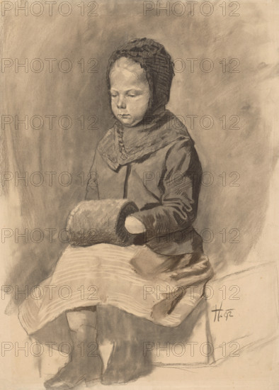 Study of a seated girl, 1892.