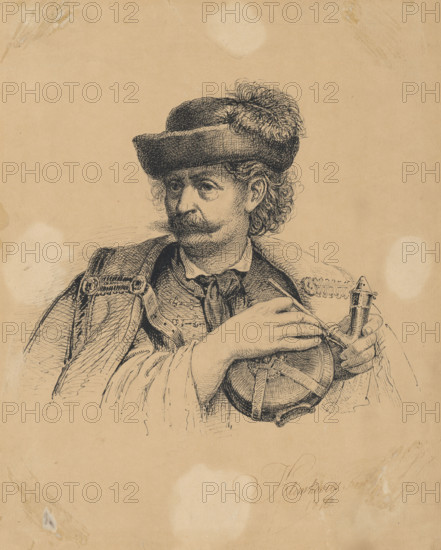 Shepherd with a waterskin, 1870.