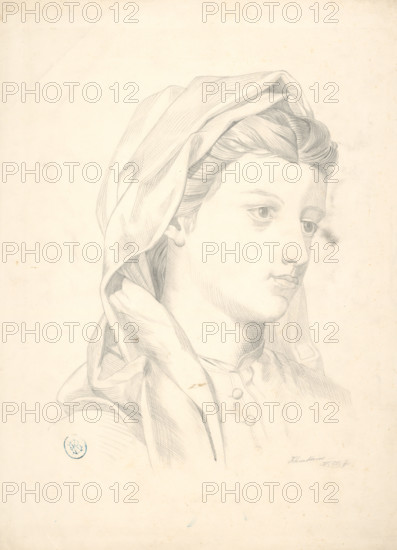 Young woman's head, 1878.