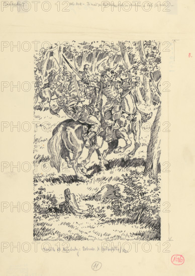 19.- You have this for Wydblatek, this for Matus and this for me, 1953. Additional Info: Illustration for the novel by J.Niznansky The Adventures of Moric Benovsky, published by L.Mazac, Prague 1953 - 32 illus.