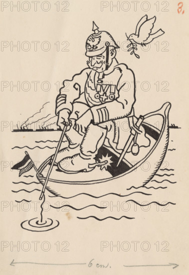 Satirical Drawing III., around 1940. Additional Info: Kaleidoscope - drawing no. 3.