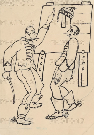 Satirical Drawing for a Magazine III., around 1940.