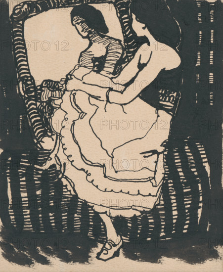 In front of mirror I., 1908.