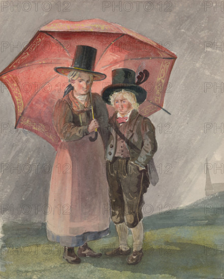 Red umbrella, 1847.