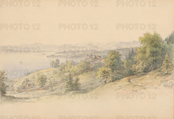 View of the Beringer villa with a panorama of the countryside, 1882.