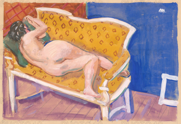 A reclining nude, 1940-1969.