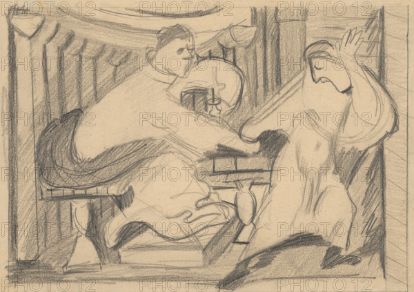 Study for the painting Seduction, 1936.
