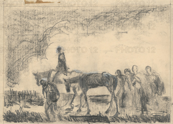 Study for the Lithograph Refugees, 1944.