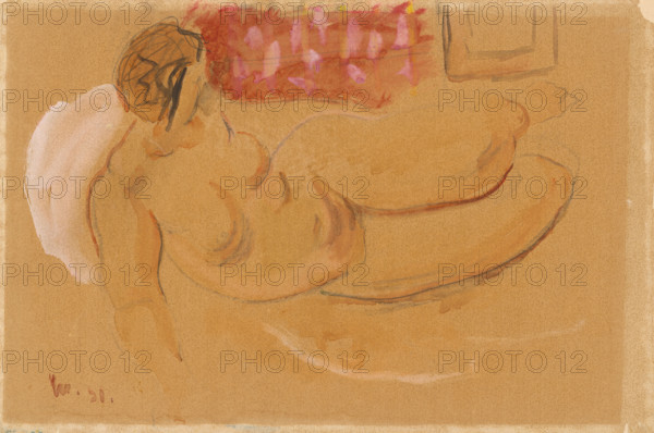 A reclining female nude, 1931.