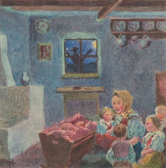 16.- Mother with children, 1932. Additional Info: Illustrations for the book - August Horislav skultéty. Speeches. Bratislava : Viktor Sekey, [1932].