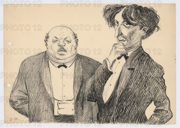 Joint Work - Satirical Drawing, around 1935.