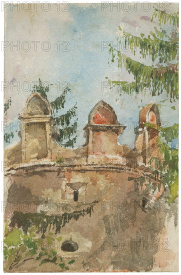 Tower of the manor house in Strazky, 1880/1890.