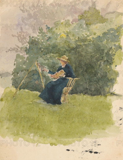 Painter at work, 1865.