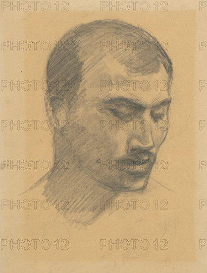 Man's head, 1885-1900.