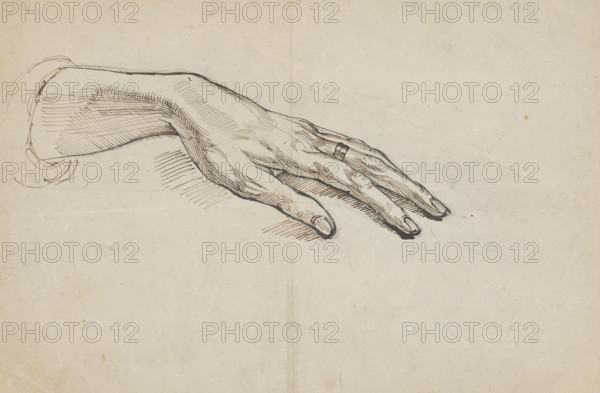 Study of a hand, 1880/1890.