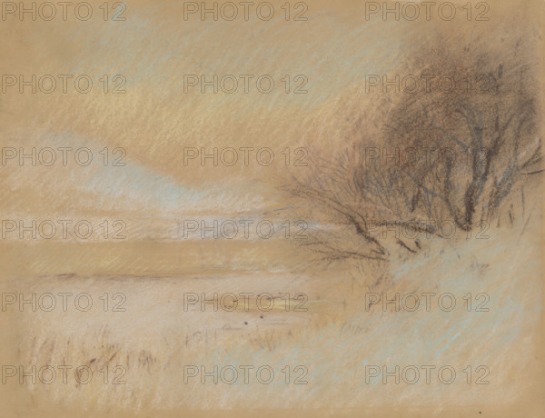 Winter landscape with a river, 1898-1899.