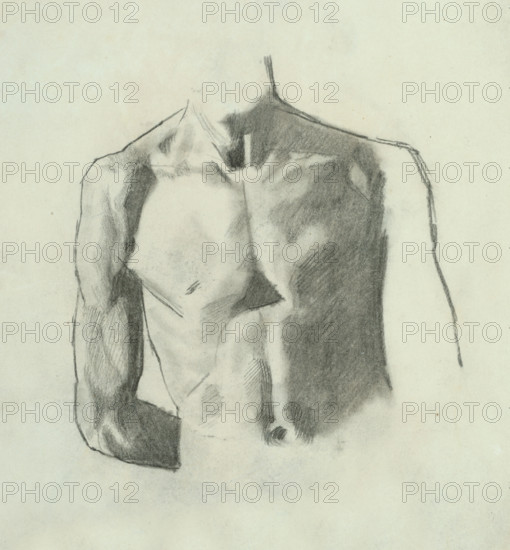 Bust of a man - study, around 1890.