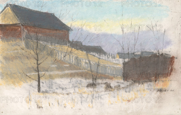 On the edge of the village, 1875/1885.