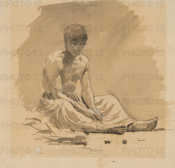 Seated Man Naked to the Waist, 1895-1900.