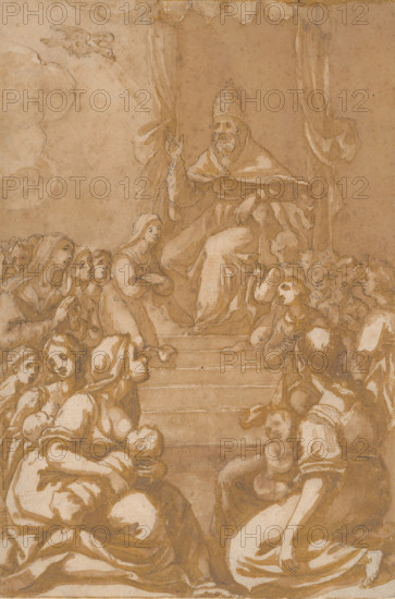 Blessing pope, 1401/1500.