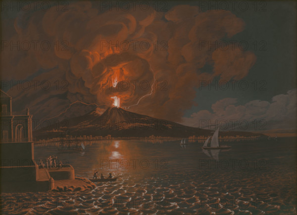 Eruption of the Italian volcano. Vesuvius, 1810-1827.