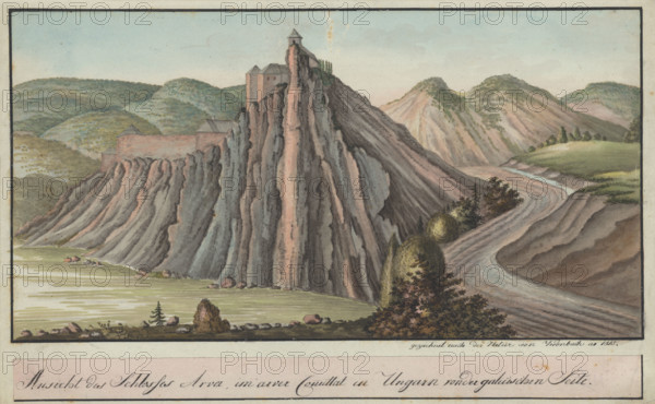 Orava castle from the north side, 1815.