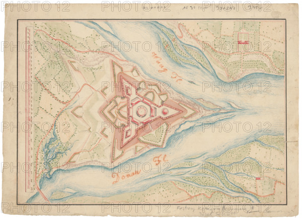 Ideal design of the Komarno fortress, 1600/1700.
