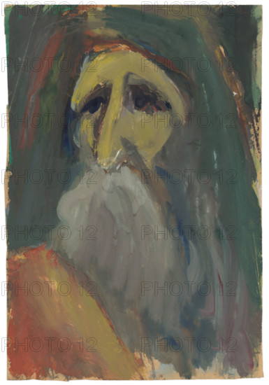 Old man's head with a beard, 1940/1944.