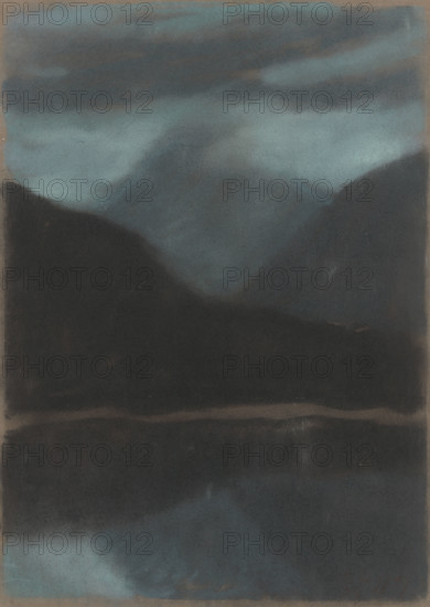 Evening on Strbske pleso, 1934.