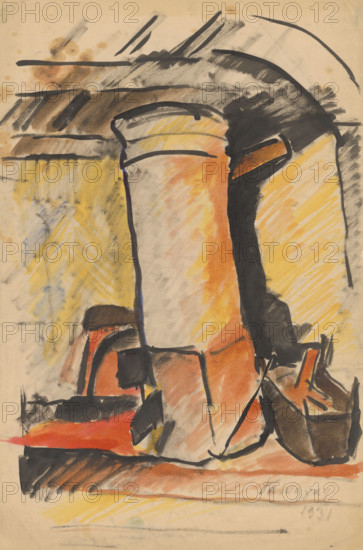 Still life - study for a painting, 1931.