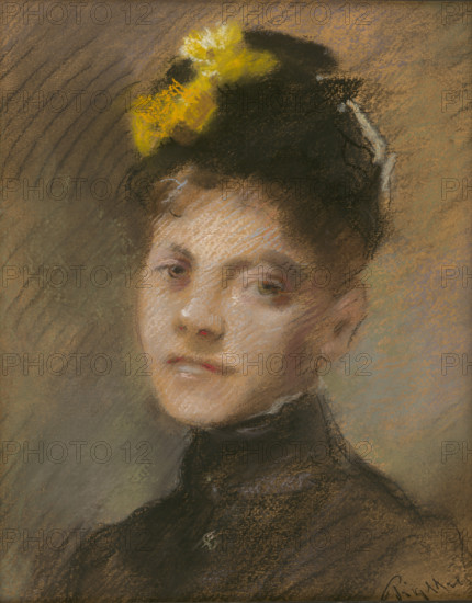 Portrait of a lady in black, 1870-1890.