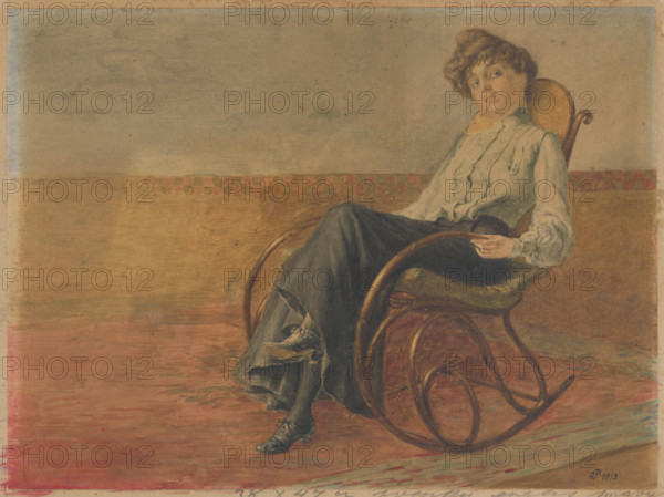 Woman in a rocking chair, 1913.