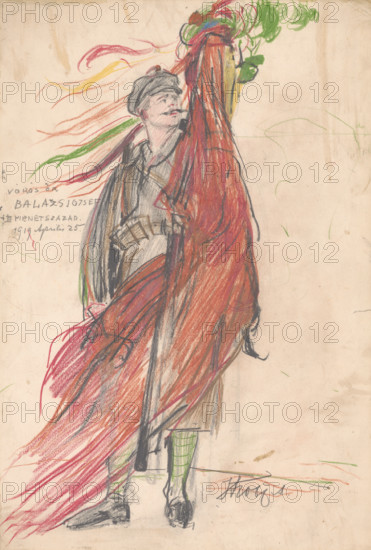 Portrait of Jozef Balaz as a Communard, 1919.
