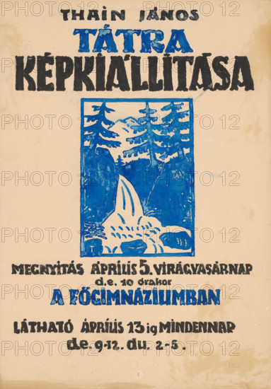 Poster for the exhibition of Tatra motifs, 1925.