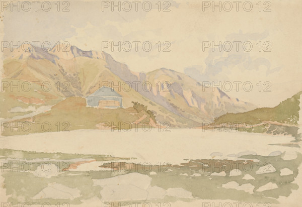 Kezmarska cottage above Belianské Tatras, 1875-1880.
