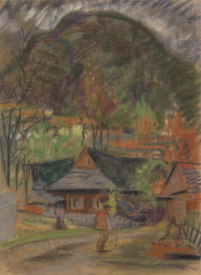 In the village, around 1933.