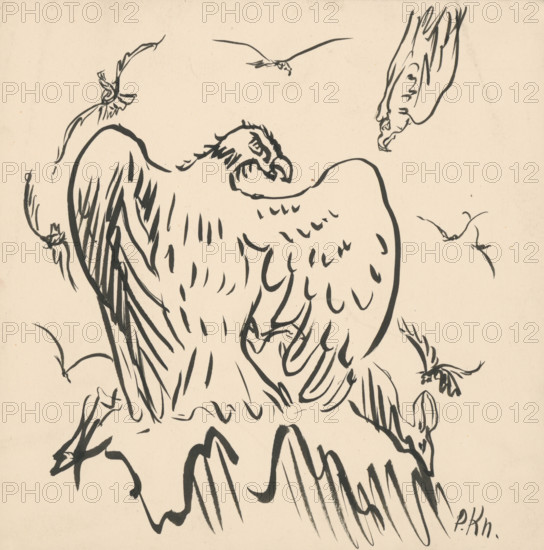 Sketch of eagles, 1940-1944.