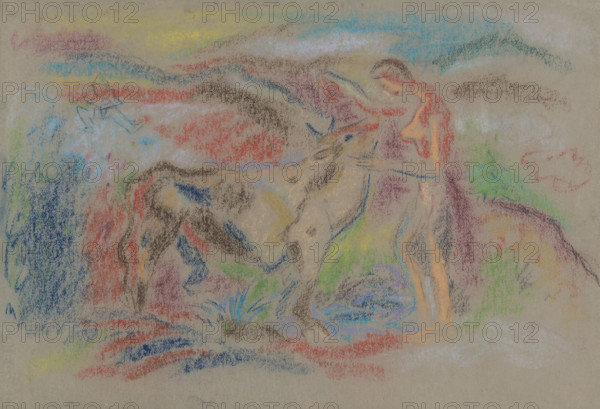 Woman with cow, 1935-1944.