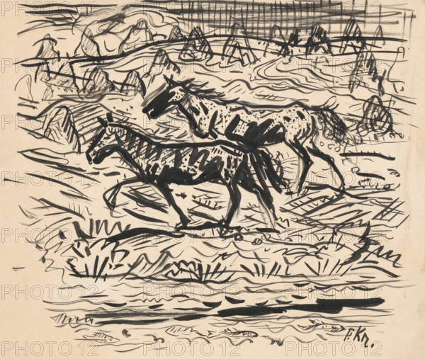 Horses on the estate, 1940-1944.