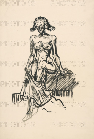 Seated Female Nude, around 1940.