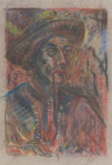Farmer with a pipe, about 1942.