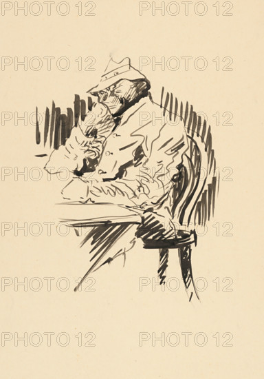 At the table (Study) , c1940.